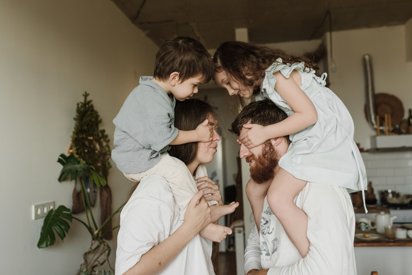 Happy Family Playing Together