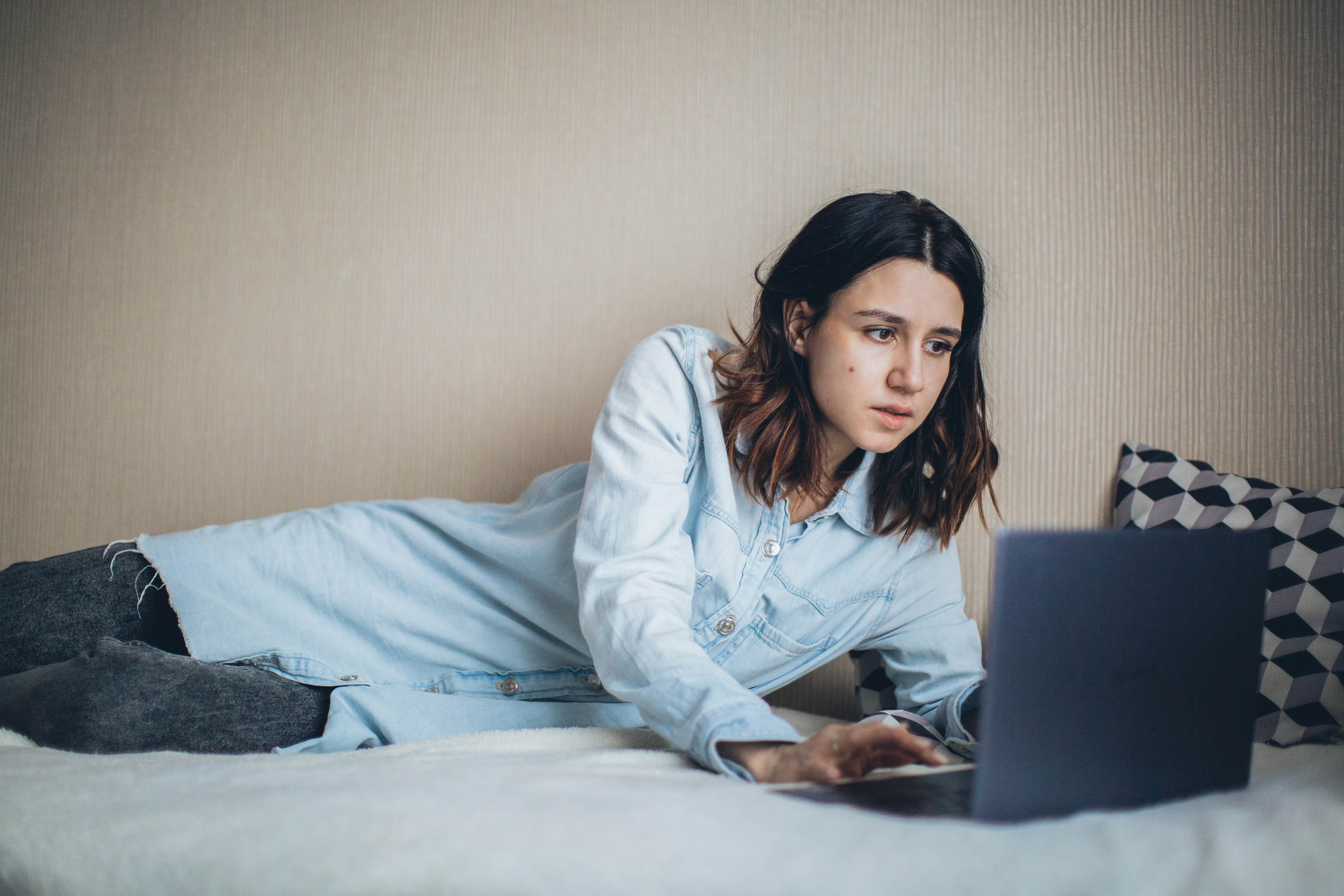 Woman Working At Home