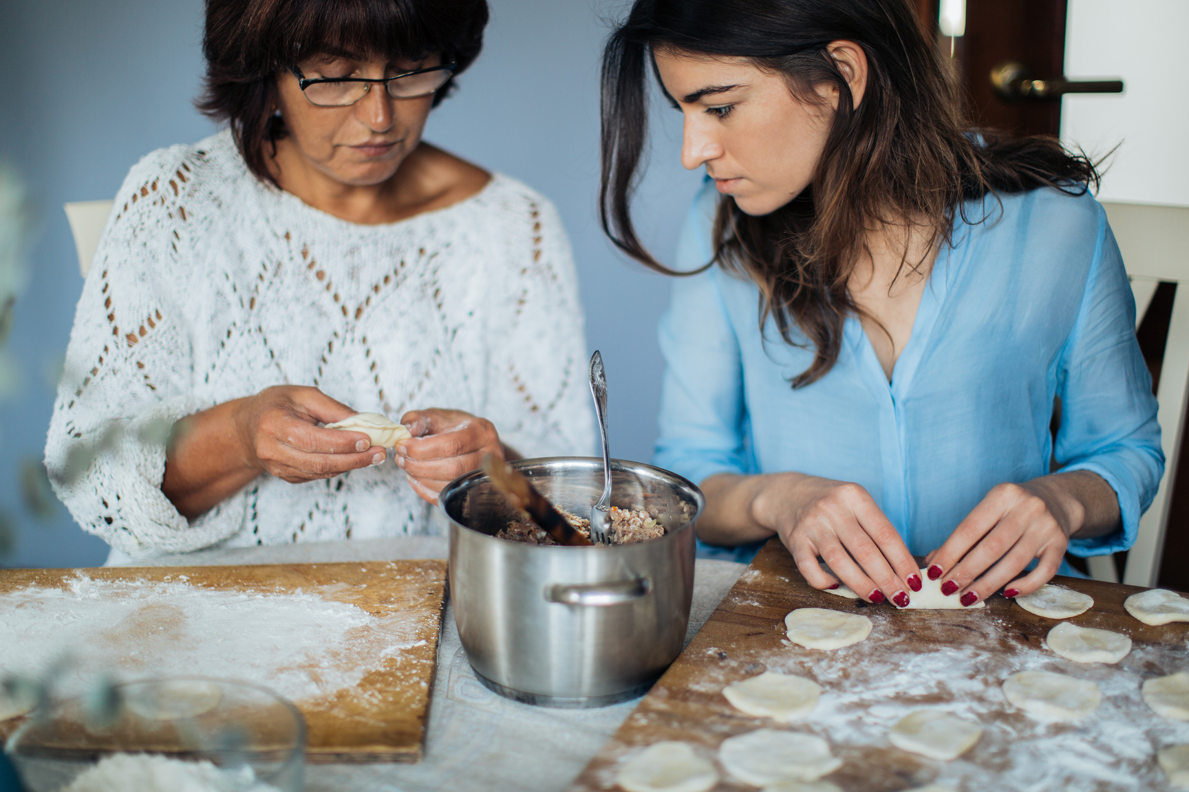 Women Making Dumplings